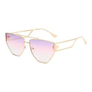 Pink Metal Frame Sunglasses